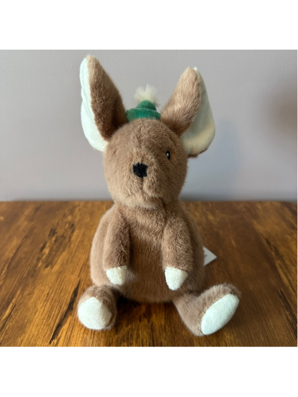 Giggle Scape Mouse Plush Brown Stuffed Animal Target Green Hat 8"
